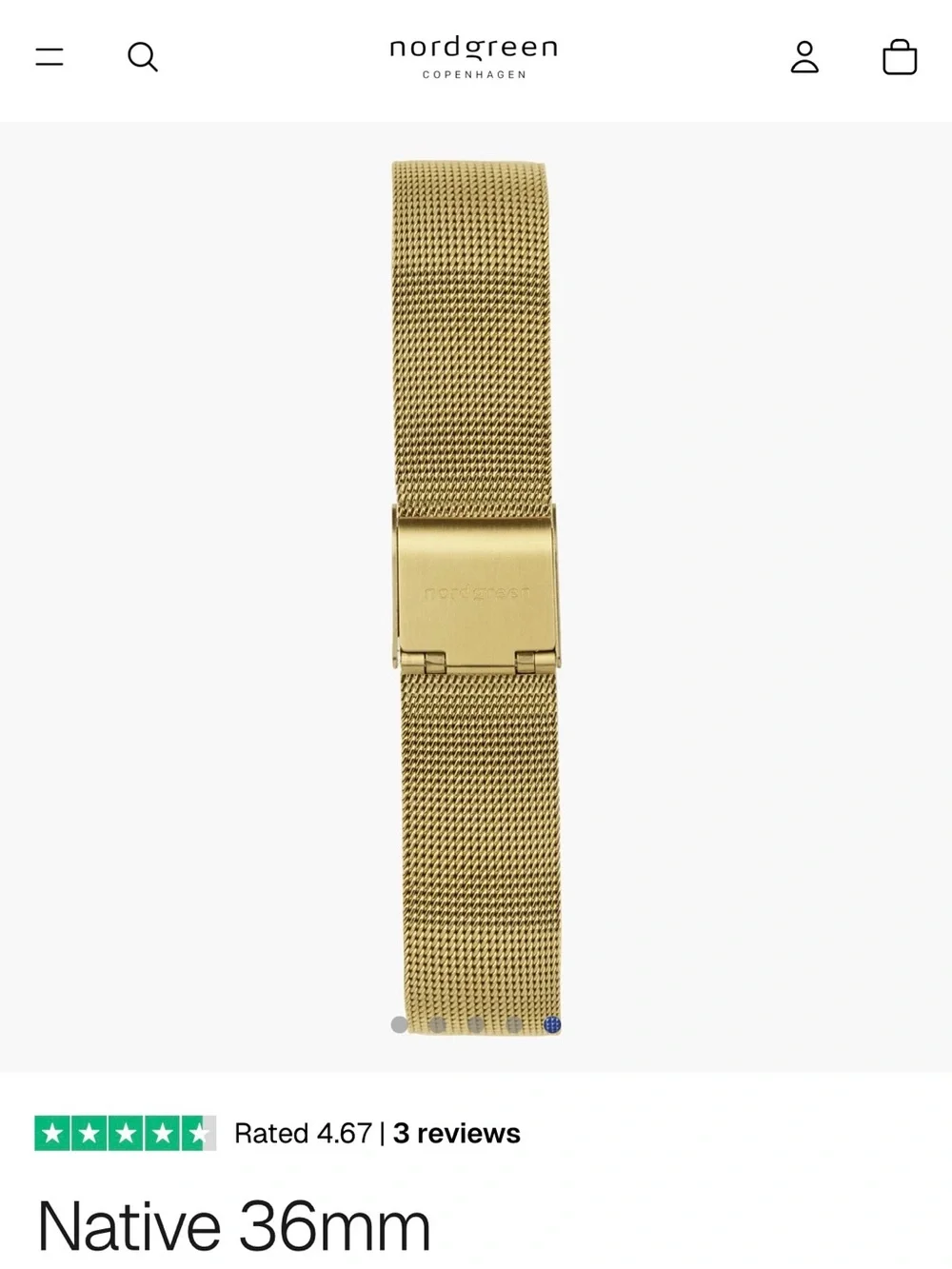 Nordgreen Gold Mesh Women's Watch - White Dial
